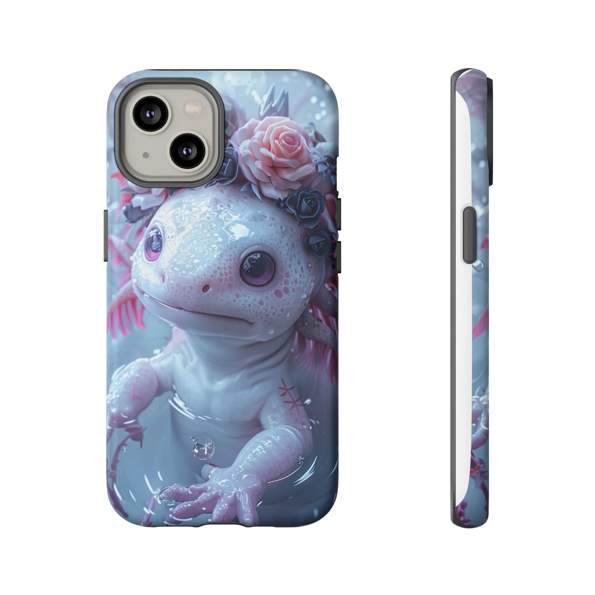 Goth Axolotls Tough Cases | Cute Creepy Axolotl Phone Case, Gloomycore Aesthetic - 250 USA Celebration