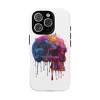 Colorful Drip Skull Phone Case | Hard Plastic Protective Case - 250 USA Celebration