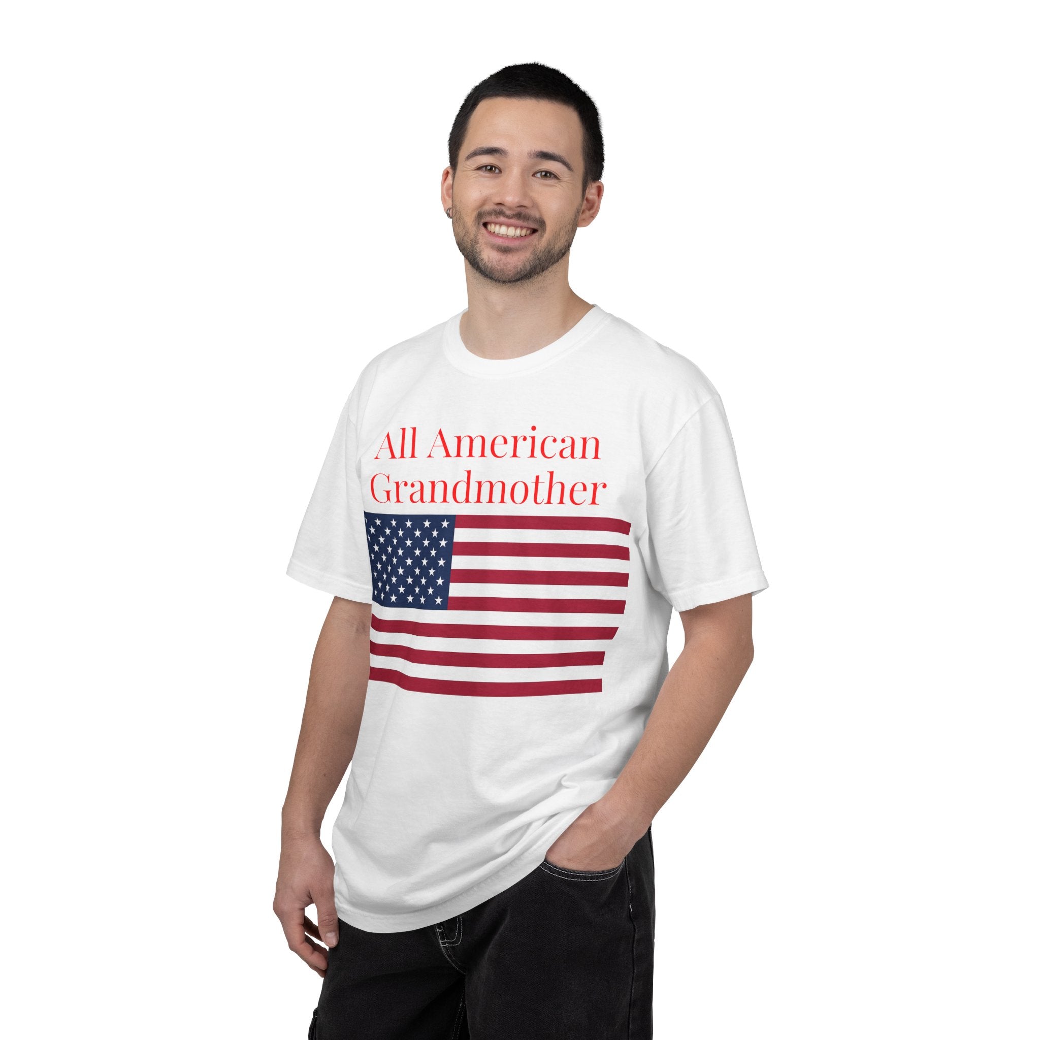 All American Grandmother T-Shirt — Patriotic Flag Tee for Moms & Grandmas