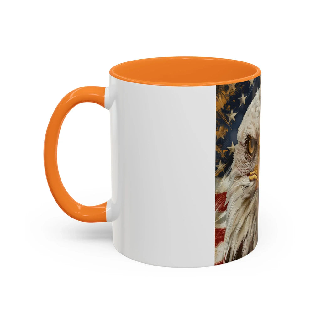 Colorful Mugs (11oz, 15oz) Majestic bald eagle head Patriotic coffee cup, America 250 Celebration coffee cup - 250 USA Celebration
