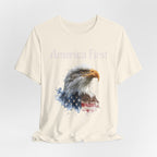 America First Eagle T-Shirt – Patriotic Bald Eagle Tee