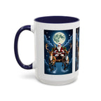 Santa Sleigh with Reindeer Coffee Mug | Christmas Moon Accent Mug - 250 USA Celebration