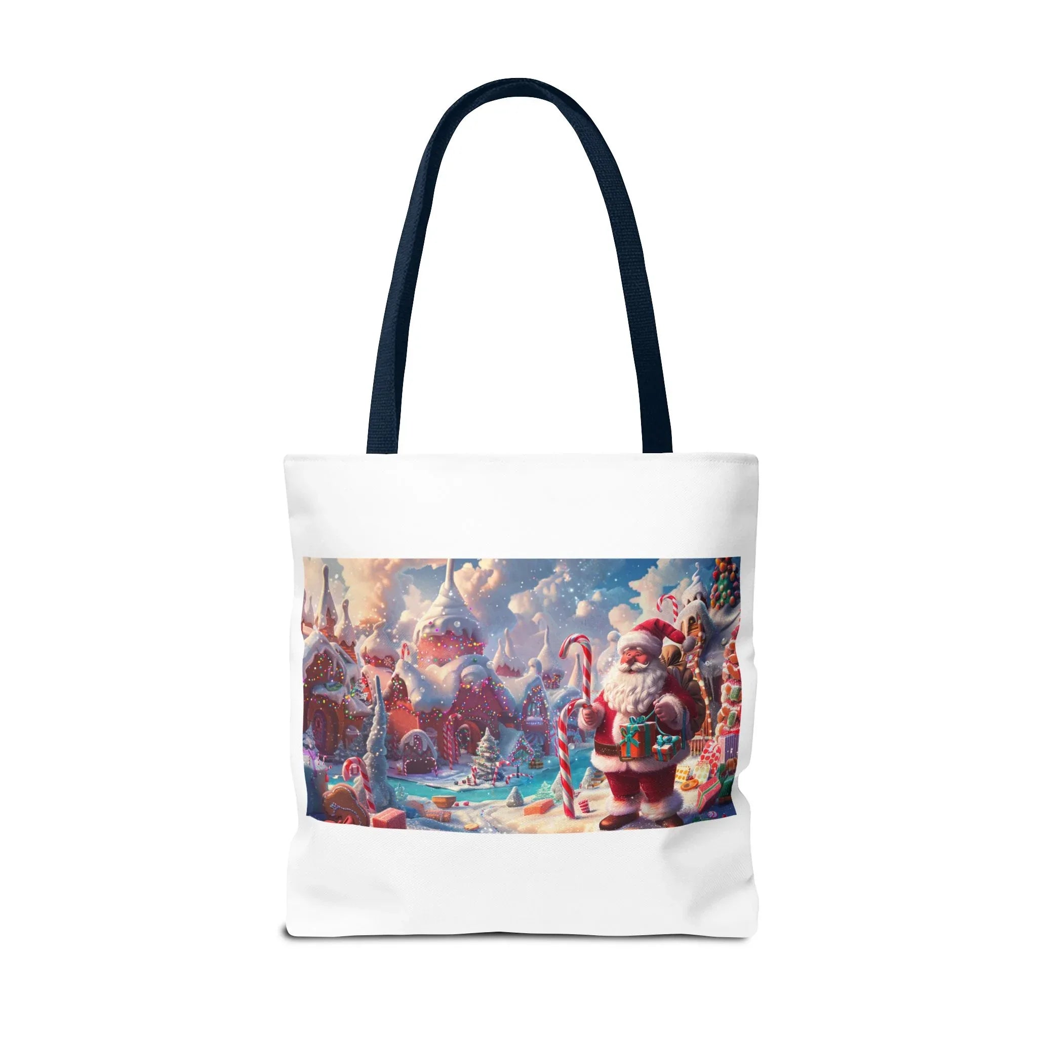 Santa Claus Holiday Tote Bag, AOP Printing, Christmas Gift Bag, Festive Shopping Tote, Fun Winter Accessories, Unique Holiday Item - 250 USA Celebration