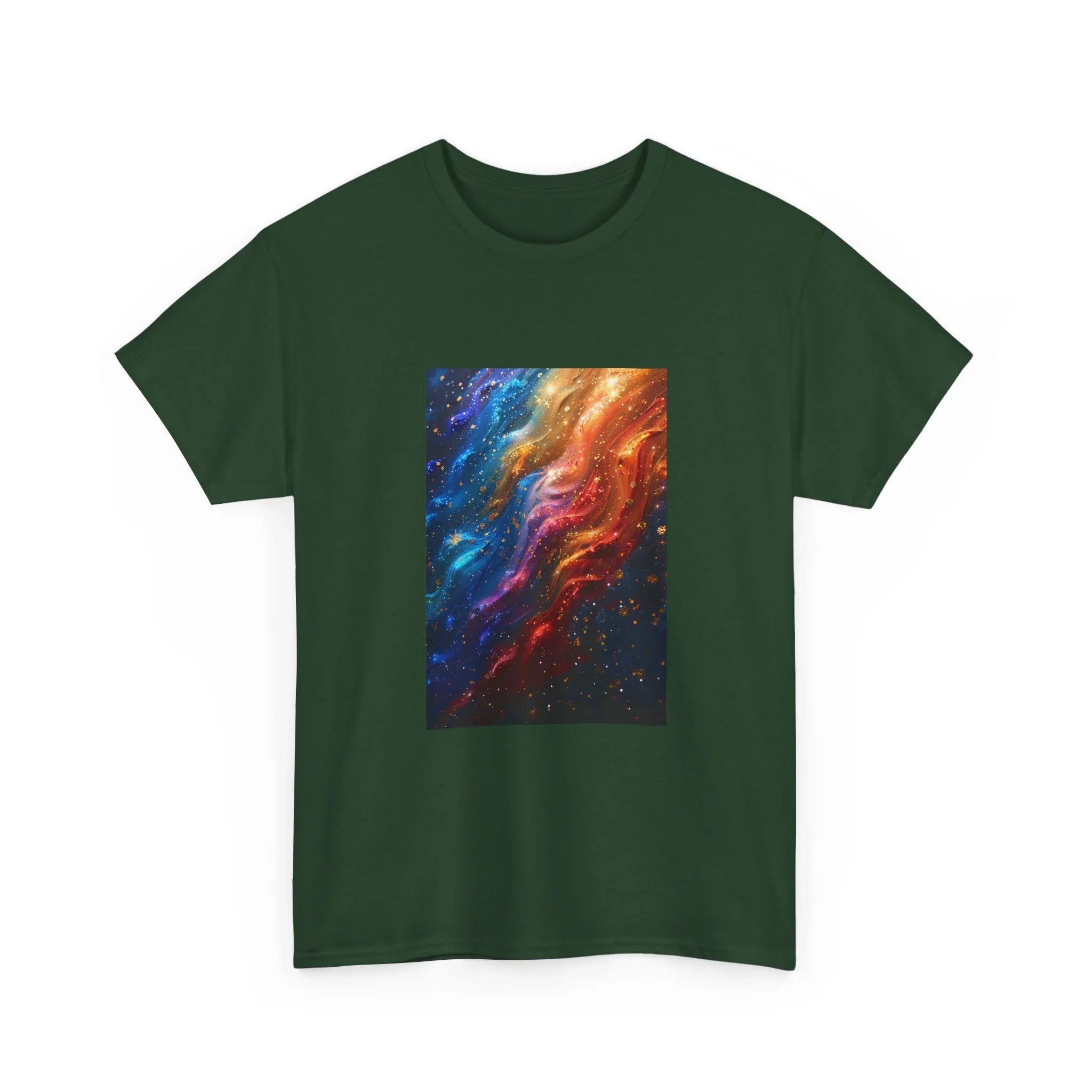 Colorful Nebula Galaxy Art Tee | Cosmic Space Painting T-Shirt - 250 USA Celebration