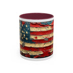 Colorful Mugs (11oz, 15oz), American Flag, Patriotic Flag coffee cup - 250 USA Celebration