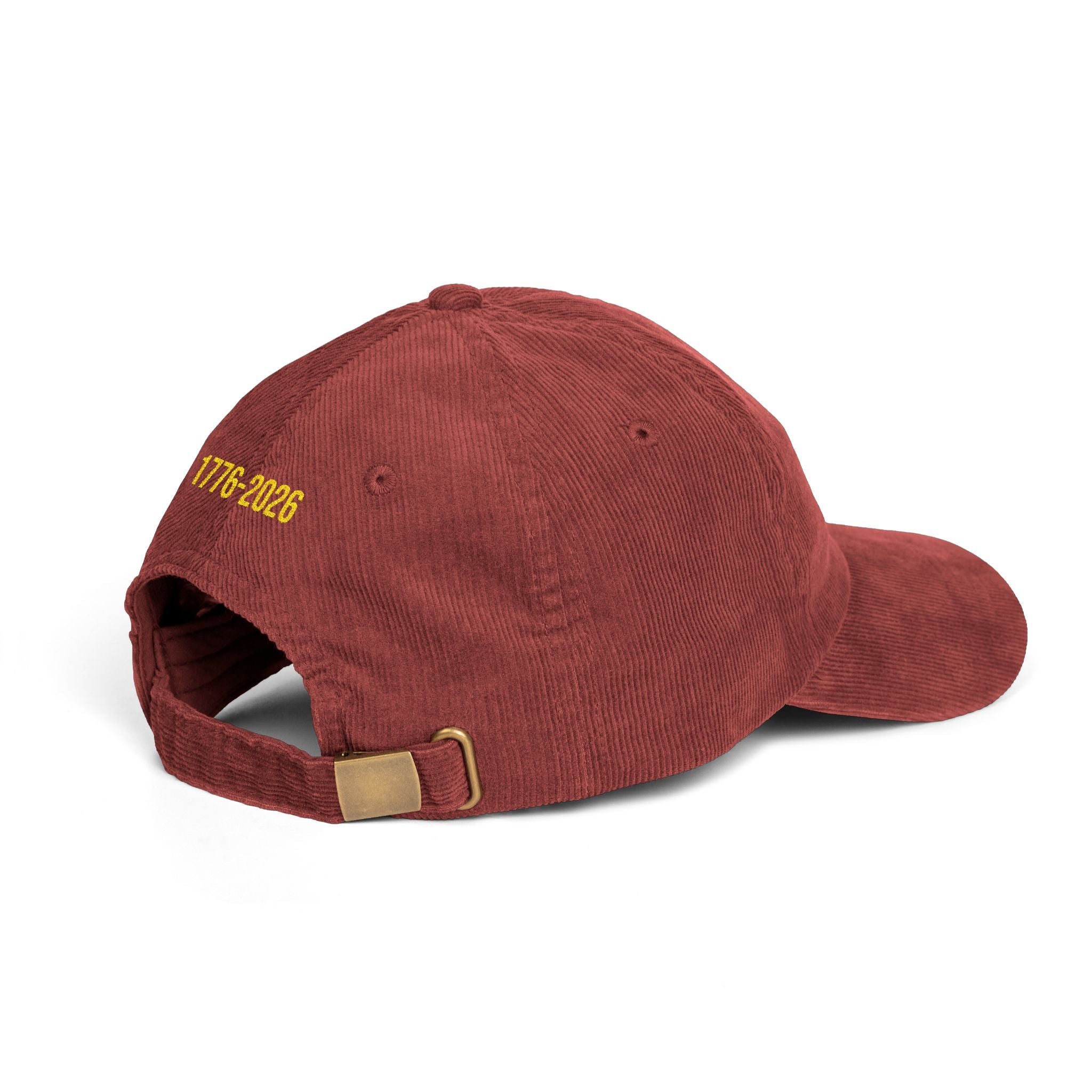 Corduroy Baseball Cap – Embroidered "FAFO" Front & 1776-2026 Back, Vintage Patriotic Dad Hat