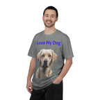 I Love My Dog Labrador Portrait T-shirt | Dog Lover Tee - 250 USA Celebration