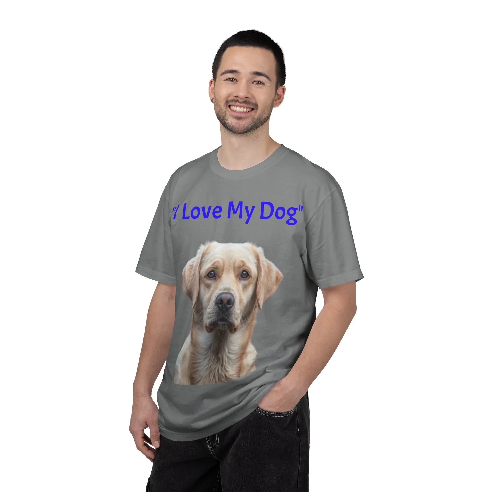 I Love My Dog Labrador Portrait T-shirt | Dog Lover Tee - 250 USA Celebration