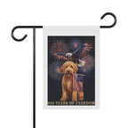 Official 250th Anniversary Patriotic Goldendoodle Garden Flag