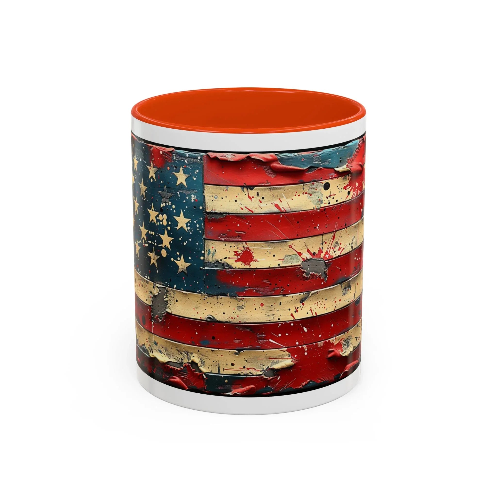 Colorful Mugs (11oz, 15oz), American Flag, Patriotic Flag coffee cup - 250 USA Celebration