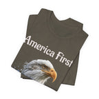 America First Eagle T-Shirt – Patriotic Bald Eagle Tee
