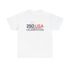 America 250 Tee Shirt | Official 250th Anniversary Edition - 250 USA Celebration Chest Logo Tee | Fourth of July Americana T-Shirt
