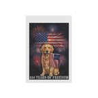 Official USA 250th Anniversary Golden Retriever Flag