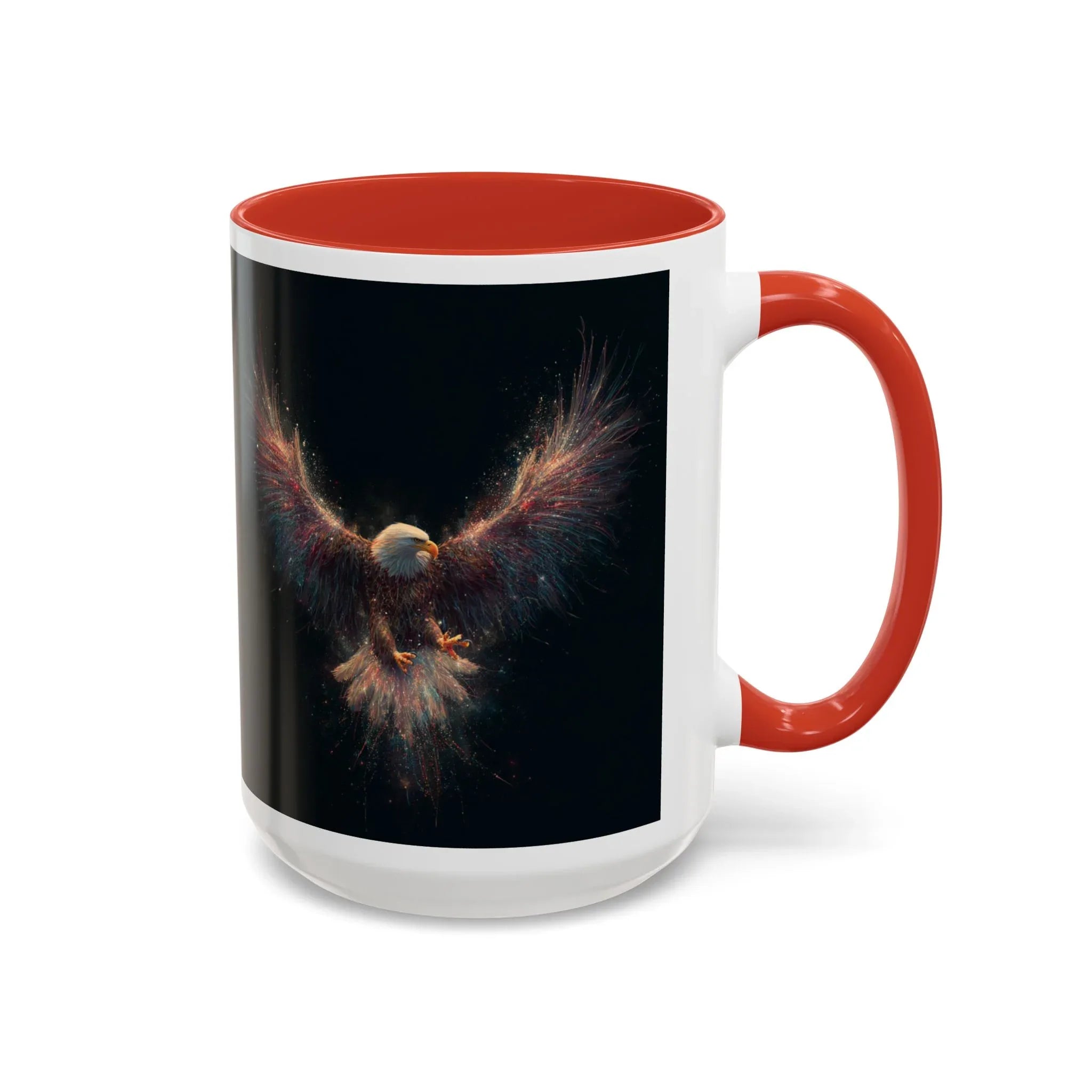 Fiery Flying Eagle Mug | Accent Coffee Mug 11oz 15oz - 250 USA Celebration