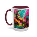 Abstract Colorful Brushstroke Mug | 11oz 15oz Ceramic - 250 USA Celebration