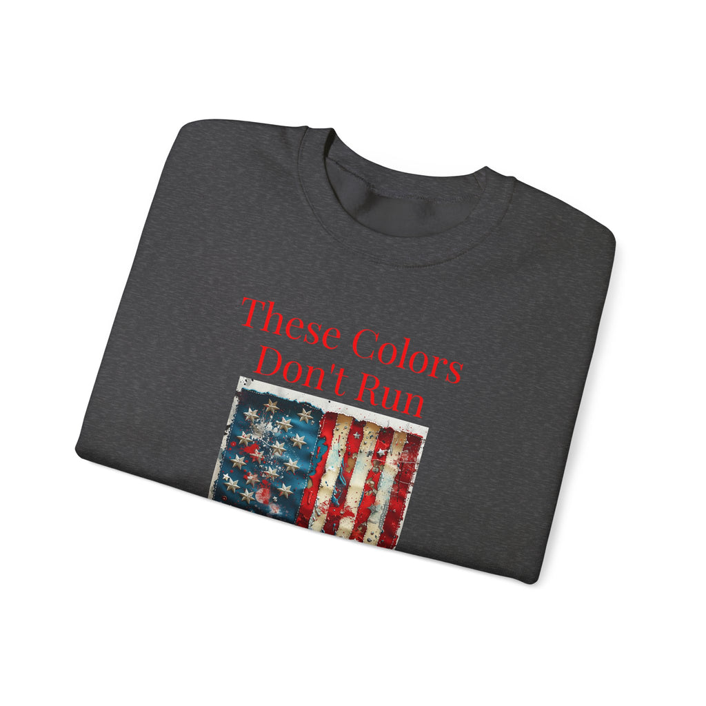 Patriotic Vintage Crewneck Sweatshirt, USA Flag Design, Unisex Sweatshirt, Cozy Apparel for Independence Day, Gift for Veterans