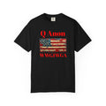 Q Anon WWG1WGA T-Shirt | American Flag Graphic Tee - 250 USA Celebration