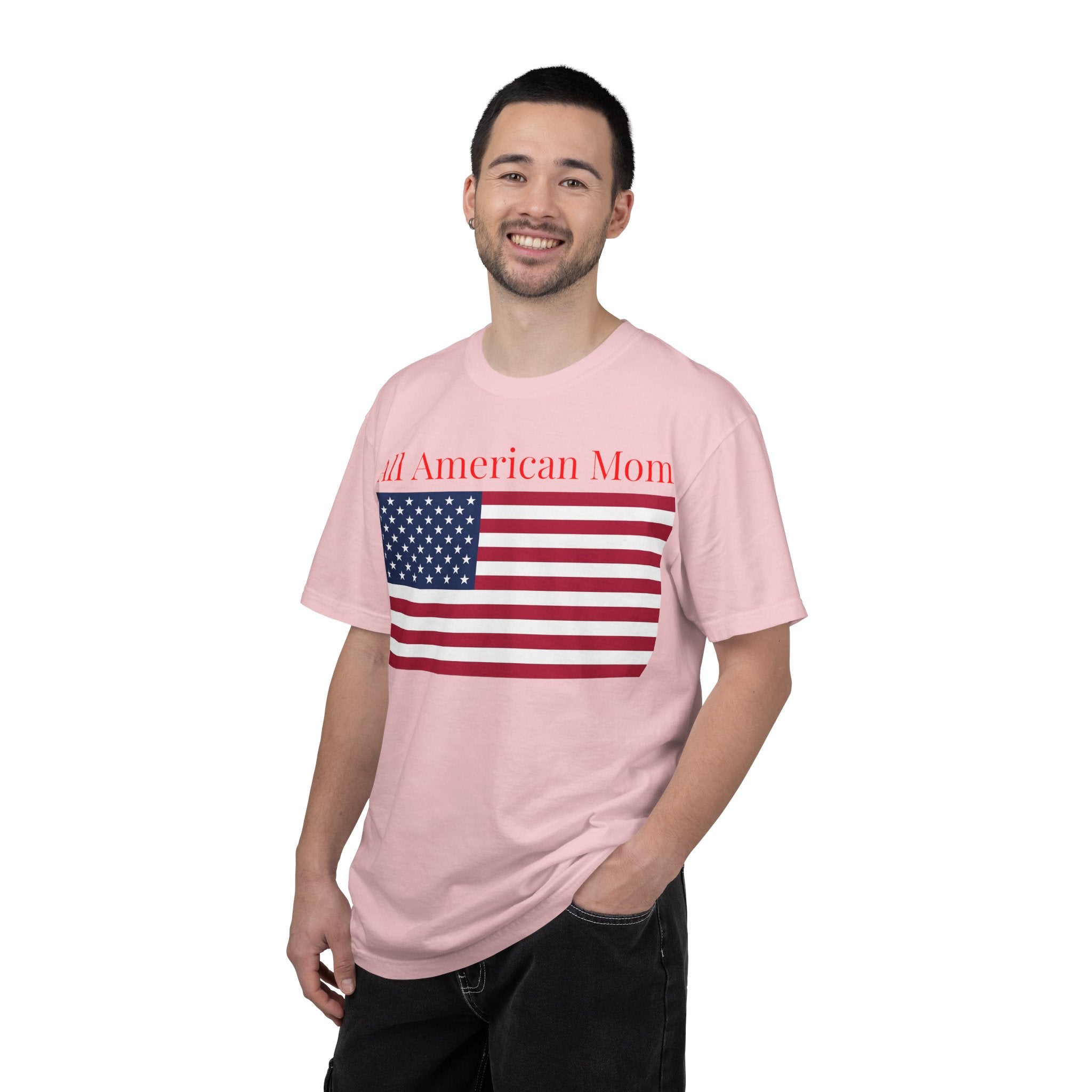 All American Mom T-Shirt — Patriotic USA Flag Tee for Moms (Mother's Day, 4th of July)