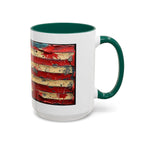 Colorful Mugs (11oz, 15oz), American Flag, Patriotic Flag coffee cup - 250 USA Celebration