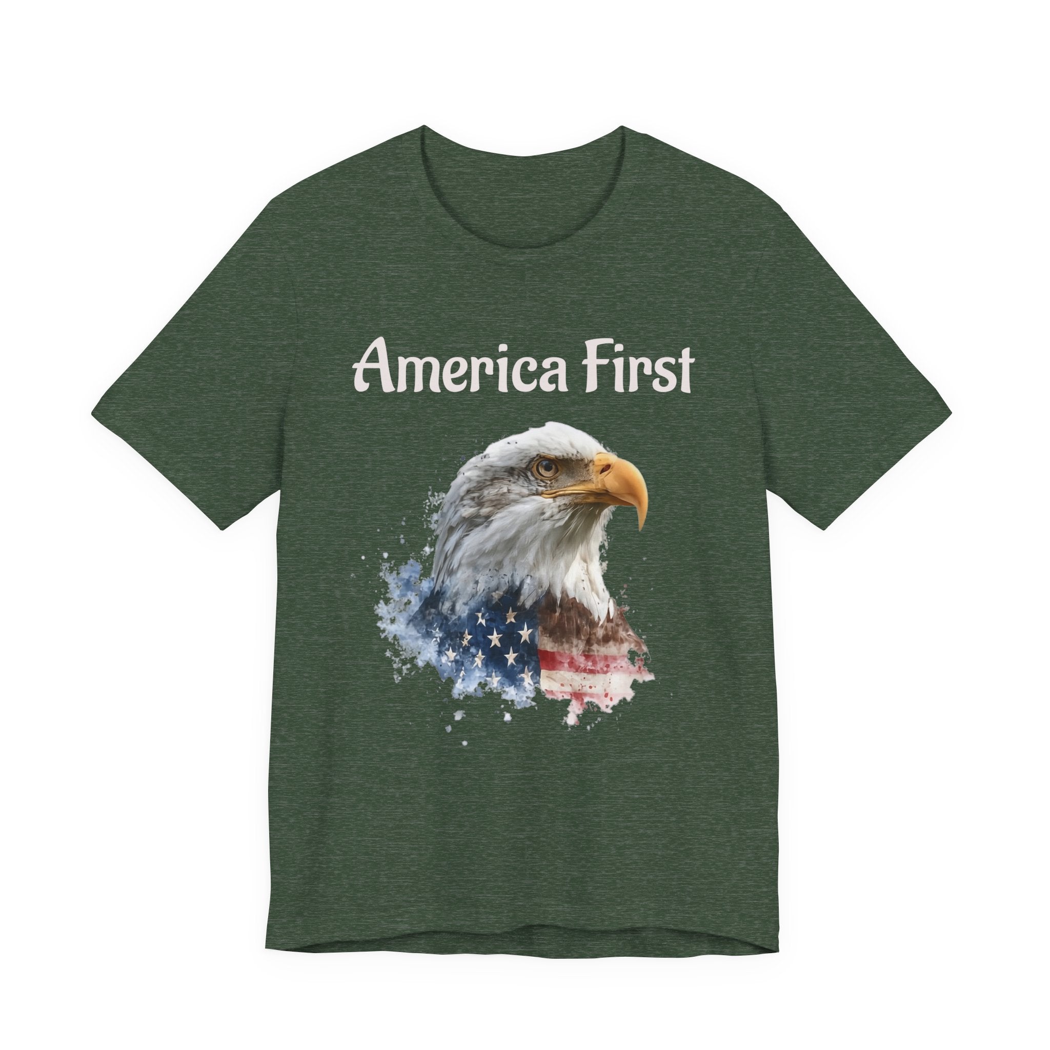 America First Eagle T-Shirt – Patriotic Bald Eagle Tee