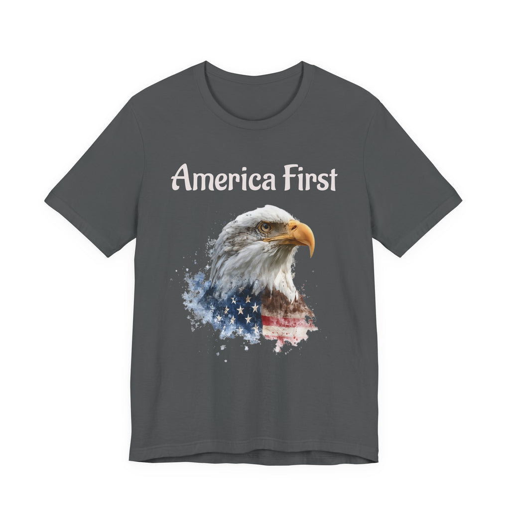 America First Eagle T-Shirt – Patriotic Bald Eagle Tee