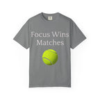 Focus Wins Matches Tennis Ball T-shirt | Tennis Graphic Tee - 250 USA Celebration