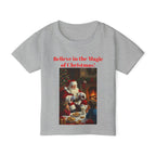 Christmas Toddler Tee, Believe in the Magic of Christmas Shirt, Cute Holiday T-shirt, Festive Kids Apparel, Kids Christmas Gift - 250 USA Celebration