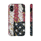 Abstract Drip American Flag Phone Case | Tough Case - 250 USA Celebration