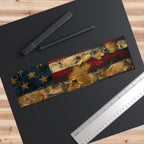 Distressed Gold American Flag Bumper Sticker - Patriotic Vintage USA Decal