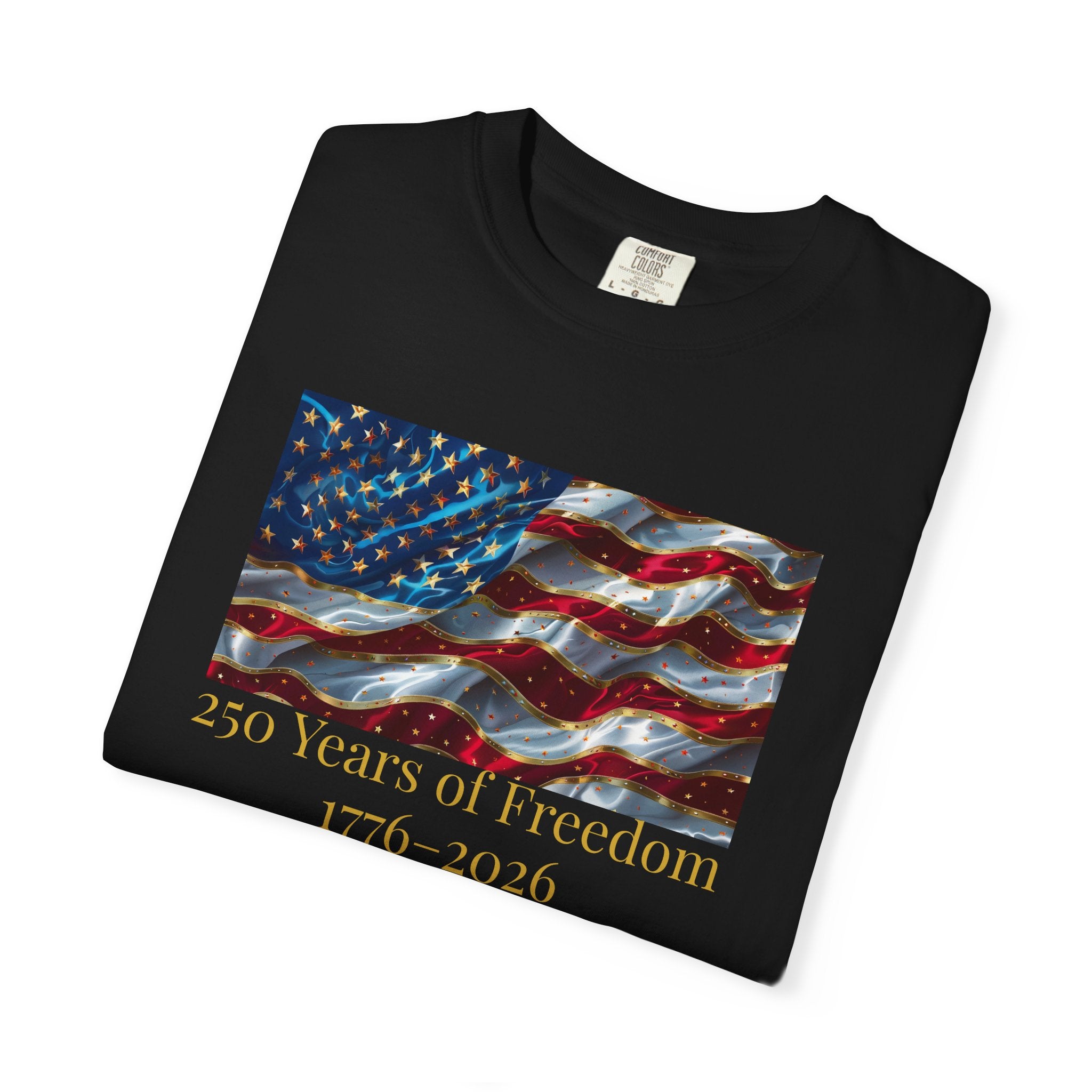 250 Years of Freedom 1776–2026 American Flag Tee
