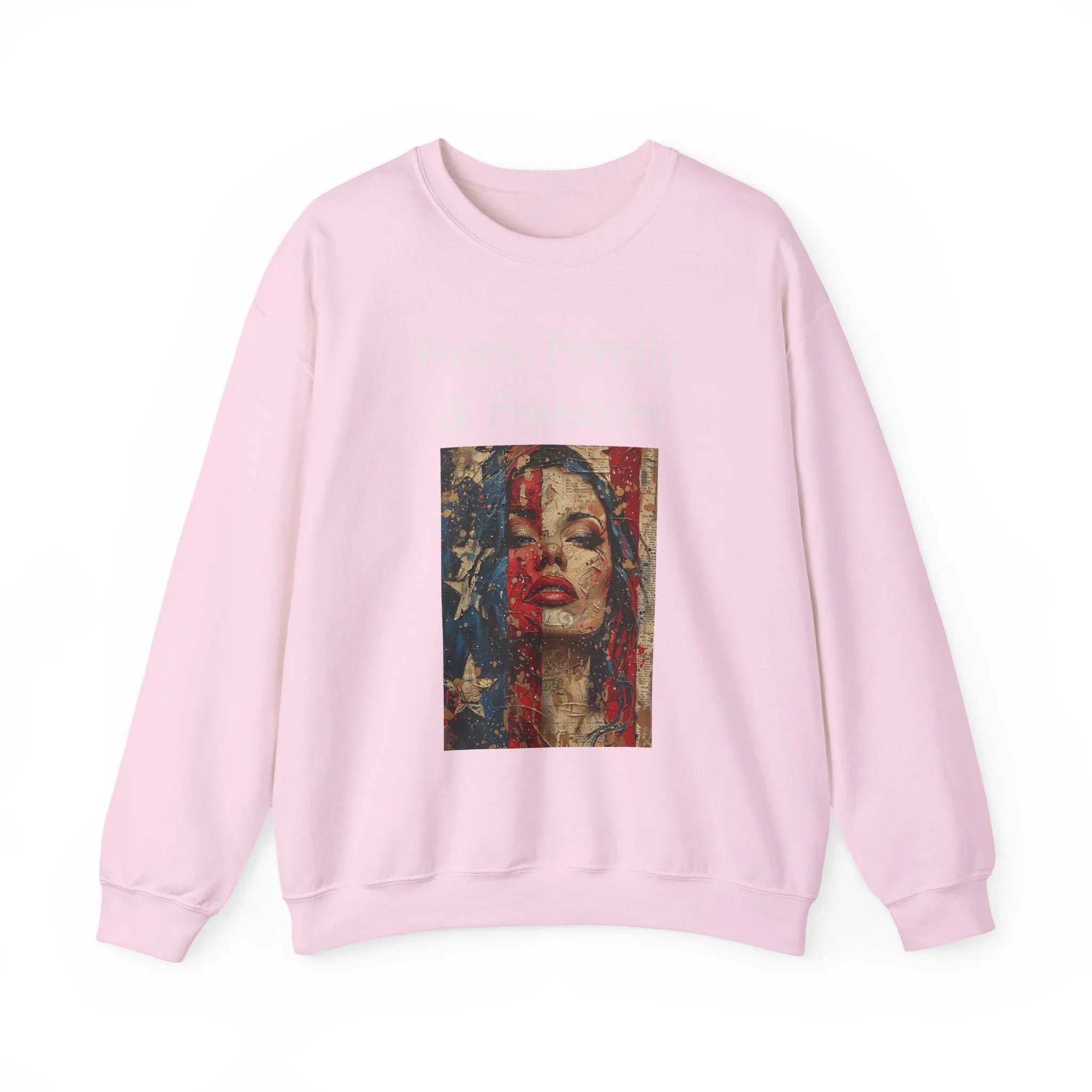 Patriotic Womens Merchandise, American Flag Apparel, USA Womens Crewneck Sweatshirts, Patriotic Dresses, Women's DayGear, Womens Sweatshirts - 250 USA Celebration