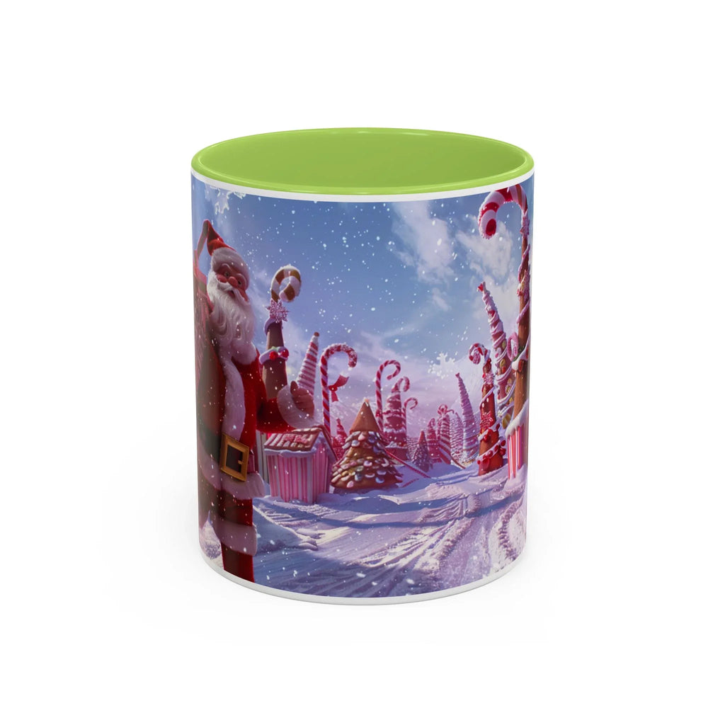 Festive Santa Candy Wonderland Mug | Holiday Santa Claus Candy Cane Forest - 250 USA Celebration