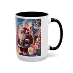 Festive Santa in Candy Wonderland mug | Holiday Christmas ceramic mug - 250 USA Celebration