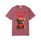 Cute French Bulldog Puppy Holding Red Heart T-shirt | Dog Lover Cartoon - 250 USA Celebration