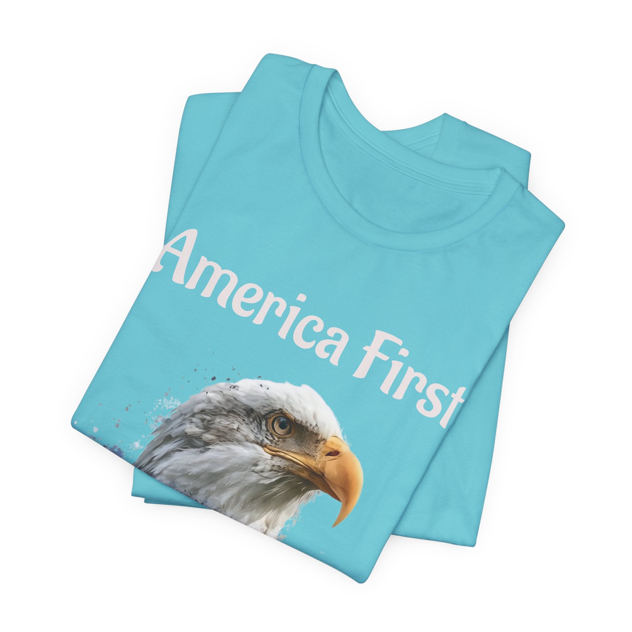 America First Eagle T-Shirt – Patriotic Bald Eagle Tee