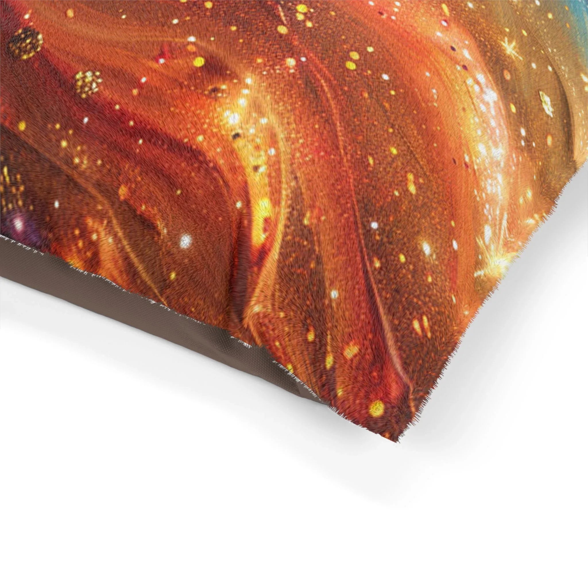 Galaxy Nebula Pet Bed | Colorful Space Swirl Dog Cat Cushion - 250 USA Celebration