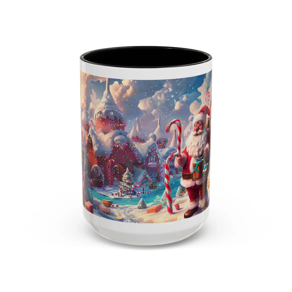 Festive Santa Accent Coffee Mug, Christmas Gift, Holiday Decor, Winter Wonderland, Hot Cocoa Mug, Seasonal Drinkware - 250 USA Celebration