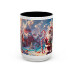 Festive Santa Accent Coffee Mug, Christmas Gift, Holiday Decor, Winter Wonderland, Hot Cocoa Mug, Seasonal Drinkware - 250 USA Celebration