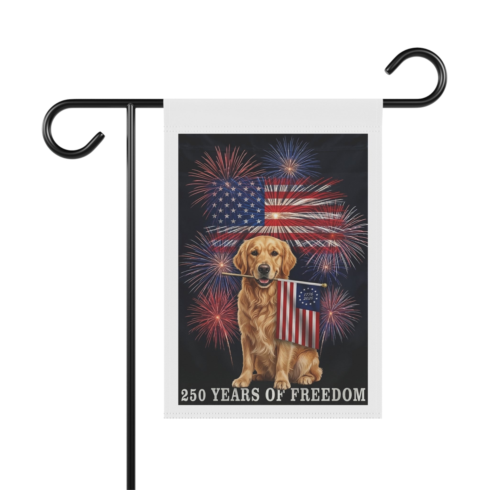 Official USA 250th Anniversary Golden Retriever Flag