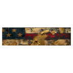 Distressed Gold American Flag Bumper Sticker - Patriotic Vintage USA Decal