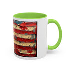 Colorful Mugs (11oz, 15oz), American Flag, Patriotic Flag coffee cup