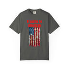 Proud to be American T-Shirt — Distressed Flag Patriotic Tee for 4th of July