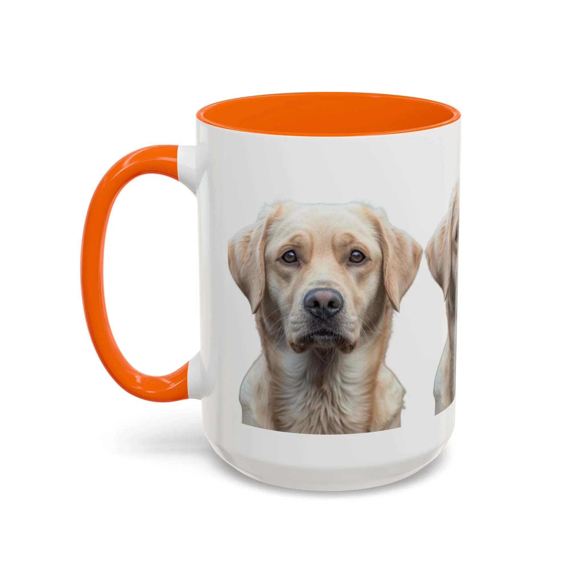 Soulful Labrador Portrait Accent Coffee Mug, Cute Dog Face Ceramic Mug - 250 USA Celebration