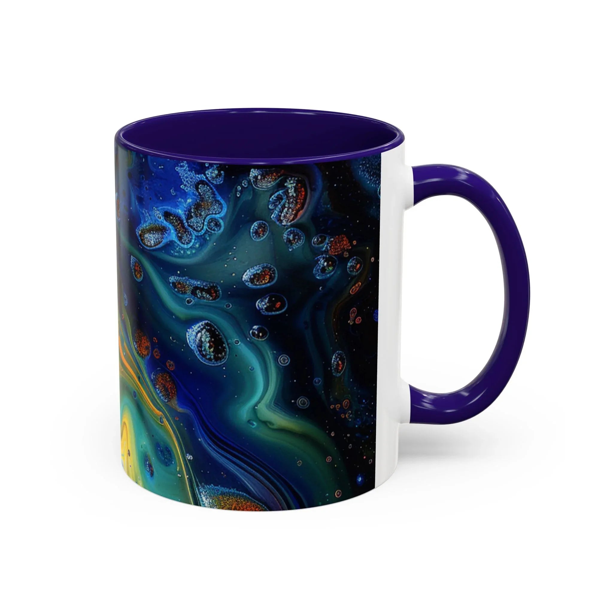 Colorful Mugs (11oz, 15oz) Intense abstract oil splat- coffee cup - 250 USA Celebration