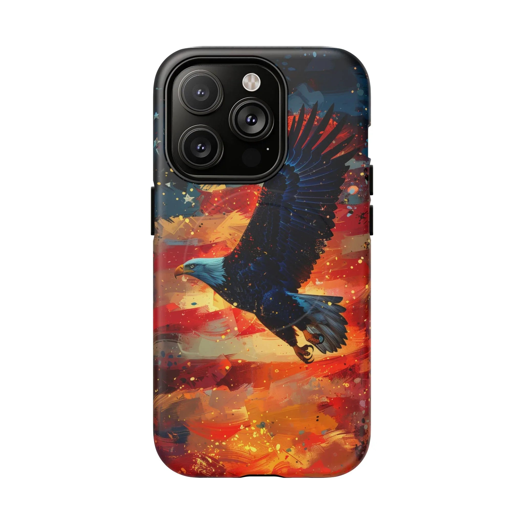 Eagle Flag Magnetic Phone Case, Patriotic iPhone Cover, Tough Cell Phone Cases, Gift for Veterans, Independence Day Accessories - 250 USA Celebration