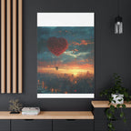 Romantic Canvas Wall Art, Love, Heart Balloon Art, Gift for Couples, Valentines Wall Decor, Valentine's Day Women's Merchandise, Valentines - 250 USA Celebration