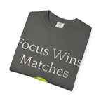 Focus Wins Matches Tennis Ball T-shirt | Tennis Graphic Tee - 250 USA Celebration