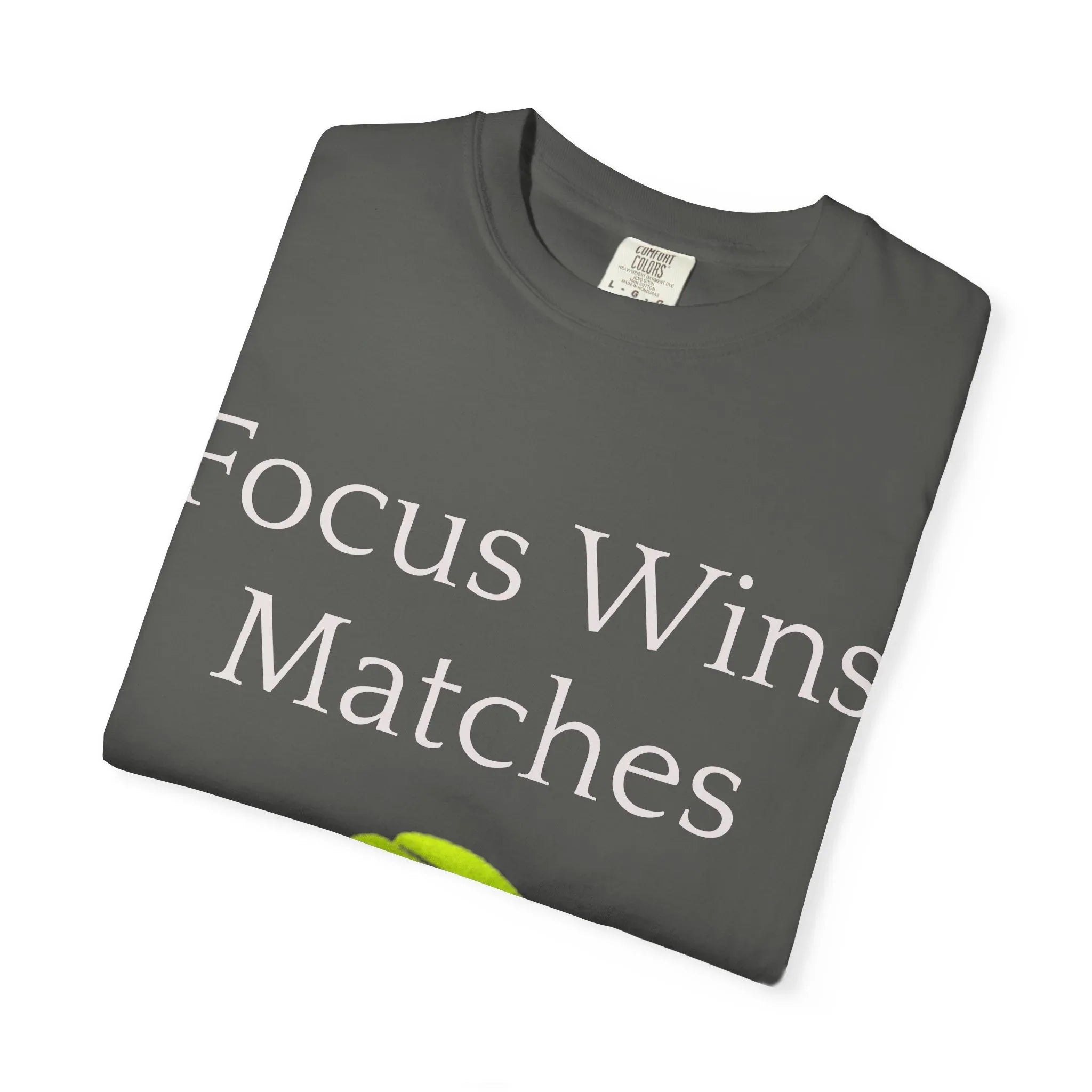 Focus Wins Matches Tennis Ball T-shirt | Tennis Graphic Tee - 250 USA Celebration