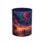 Romantic Sunset Coffee Mug, Love Gift Couples, Heart Design, Cozy Gift for Friends, Coffee Lover Gift, Valentine's Day Women's Merchandise - 250 USA Celebration