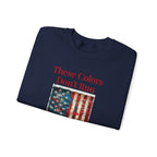 Patriotic Vintage Crewneck Sweatshirt, USA Flag Design, Unisex Sweatshirt, Cozy Apparel for Independence Day, Gift for Veterans